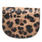 Brown Leopard Print Calf Leather Small Coin Purse Wallet