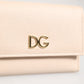 Light Pink Calf Leather DG Logo French Flap Wallet
