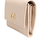Light Pink Calf Leather DG Logo French Flap Wallet
