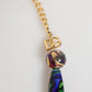 Multicolor Murano Glass Beads Gold Brass Chain Jewelry Necklace