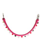 Pink Embellished Leather Bag Handle Women Shoulder Strap