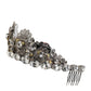 LED Crystal Embellished Silver Floral Filigree Crown Tiara