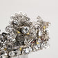 LED Crystal Embellished Silver Floral Filigree Crown Tiara