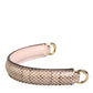 Beige Brown Snakeskin Leather Gold Ring Shoulder Strap