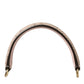 Beige Brown Snakeskin Leather Gold Ring Shoulder Strap