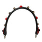 Black Embellished Leather Bag Handle Women Shoulder Strap