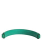Green Embellished Leather Bag Handle Women Shoulder Strap