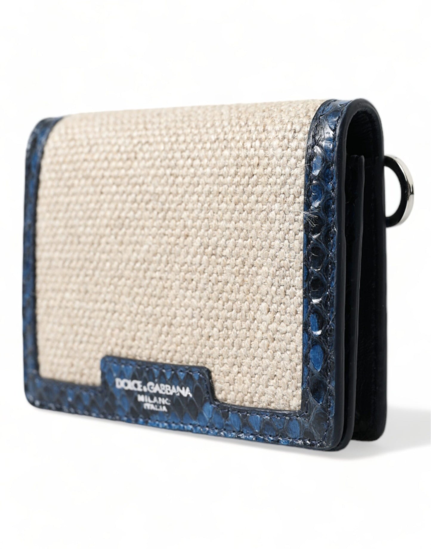 Beige Raffia Blue Leather Trim Mini Shoulder Purse Crossbody Bag