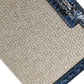 Beige Raffia Blue Leather Trim Mini Shoulder Purse Crossbody Bag