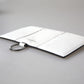 White Calfskin Leather Large Crossbody Card Holder Wallet