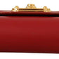 Red Leather Mini Crossbody Gold Hardware Rosso Papavero Bag