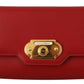 Red Leather Mini Crossbody Gold Hardware Rosso Papavero Bag