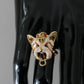 Gold Brass Resin Beige Dog Pet Accessory Ring