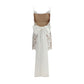 Short satin Dress with lace bow