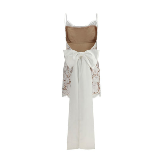 Short satin Dress with lace bow