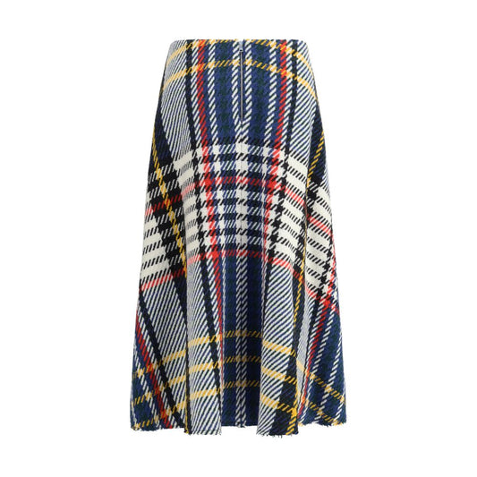 Midi check skirt