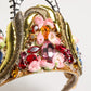 Gold Brass Crystal Embellished Headpiece Crown Tiara