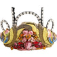 Gold Brass Crystal Embellished Headpiece Crown Tiara
