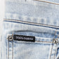 Light Blue Distressed Slim Fit Ripped Denim Jeans