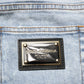 Light Blue Distressed Slim Fit Ripped Denim Jeans