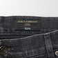 Black Cotton Slim Fit Distressed Ripped Logo Jeans