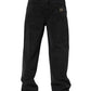 Black Denim Wide Leg Relaxed Fit Pants Jeans