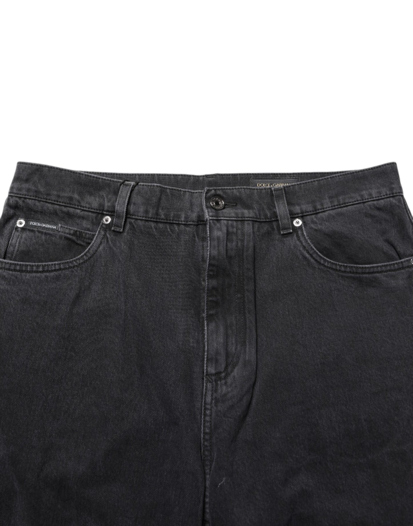 Black Denim Wide Leg Relaxed Fit Pants Jeans