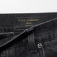 Black Denim Wide Leg Relaxed Fit Pants Jeans