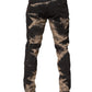 Beige Black Corduroy Tie-Dye Cotton Blend Pants