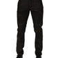 Dark Brown Tattered Cotton Skinny Denim Jeans