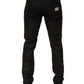 Dark Brown Tattered Cotton Skinny Denim Jeans