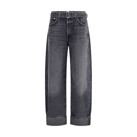 Cuffed Taper wide Jeans