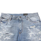 Blue Distressed Ripped Denim Pants Jeans