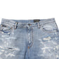 Blue Distressed Ripped Denim Pants Jeans