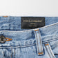 Blue Distressed Ripped Denim Pants Jeans