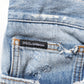 Blue Distressed Ripped Denim Pants Jeans
