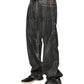 Black Grey Graphic Print Denim Pants Jeans