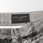 Black Grey Graphic Print Denim Pants Jeans
