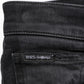 Black Slim Fit Stretch Men Denim Pants Jeans