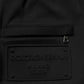Black Cotton Drawstring Logo Sweatpants Pants