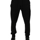 Black Cotton DG Logo Men Jogger Pants