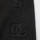 Black Cotton DG Logo Men Jogger Pants