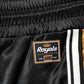 Black Gold Satin Crown Side Stripe Jogger Pants