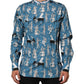 Blue Jazz Printed Cotton Button Front Shirt