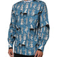 Blue Jazz Printed Cotton Button Front Shirt