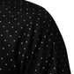 Black Polka Dot Cotton GOLD Men Formal Dress Shirt
