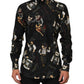 Black Cowboy Collared GOLD Formal Dress Shirt