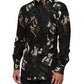 Black Cowboy Collared GOLD Formal Dress Shirt