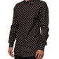 BrownFloral Collared GOLD Formal Dress Shirt