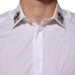 White Crown Collared GOLD Formal Dress  Shirt